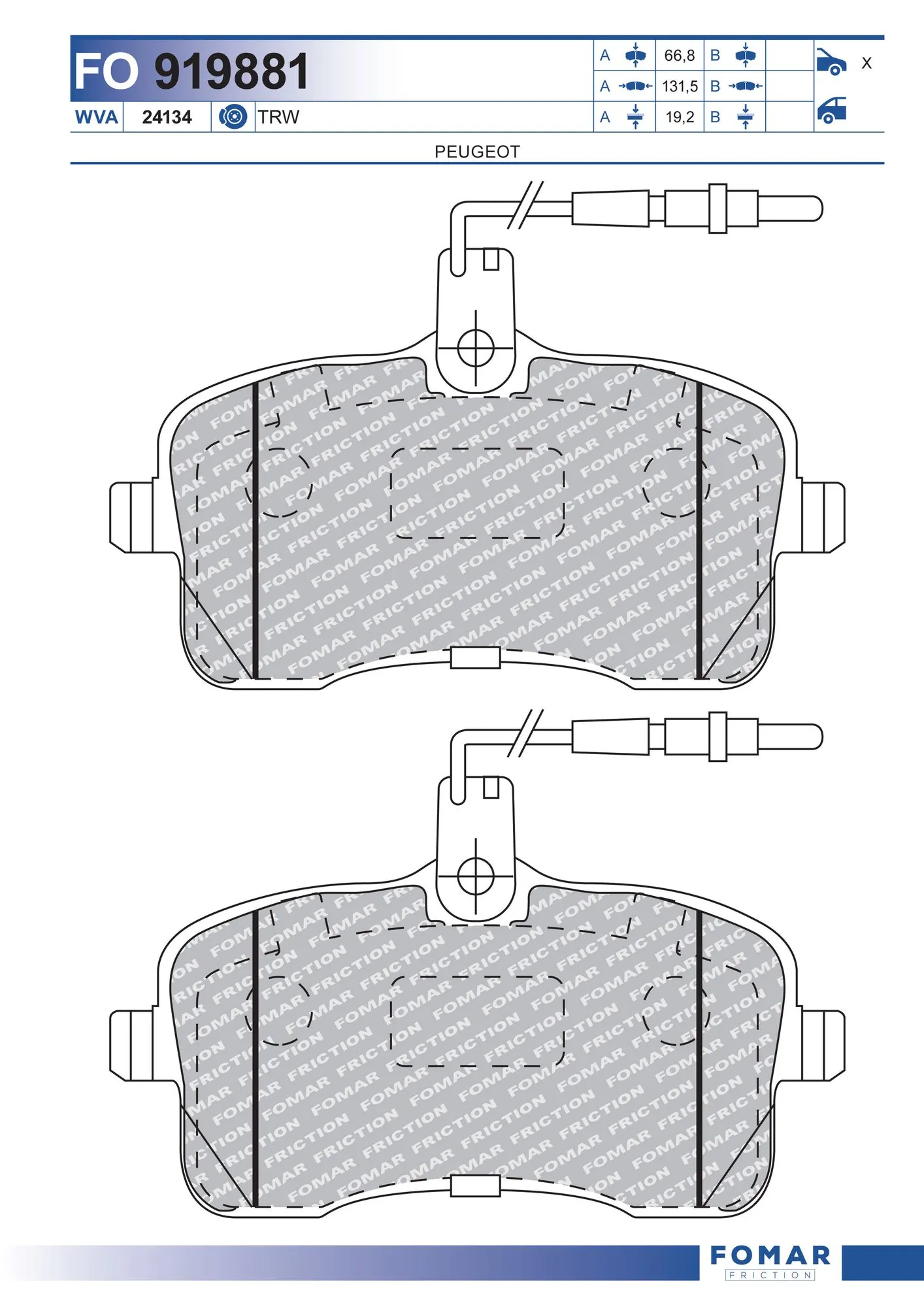 Brake Pad Set, disc brake